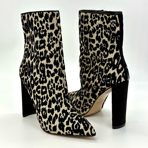 LIKE NEW* ALDO POSTMAWEI WOMEN'S LEOPARD PRINT ANKLE STILETTOS BOOTS - Picture 3 of 4